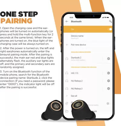 Nu Republic Starbuds 2 True Wireless Bluetooth Headset (Black, True Wireless) Nu Republic Starbuds 2 True Wireless Bluetooth Headset (Black, True Wireless)